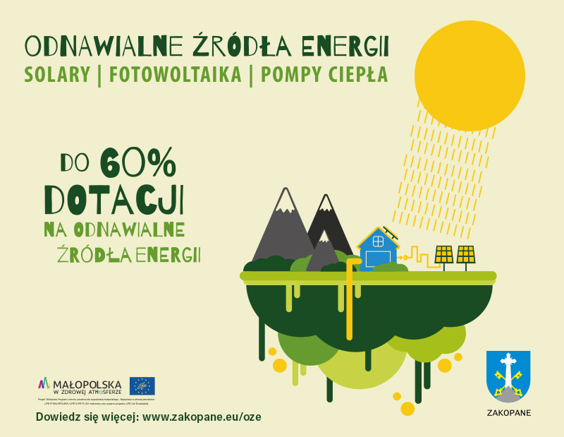 Dotacje na solary, fotowoltaikę i pompy ciepła w Zakopanem
